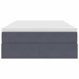 Letto con contenitore e materasso Grigio scuro 120 x 200 cm