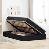 Letto con contenitore e materasso Nero 120 x 200 cm Velluto