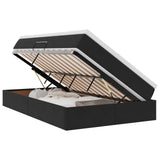 Letto con contenitore e materasso Nero 120 x 200 cm Velluto