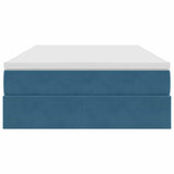 Letto con contenitore e materasso Blu Scuro 120 x 200 cm