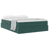 Letto con contenitore e materasso Verde Scuro 140 x 190 cm