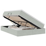 Letto con contenitore e materasso Grigio chiaro 140 x 200 cm