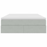 Letto con contenitore e materasso Grigio chiaro 140 x 200 cm