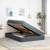 Letto con contenitore e materasso Grigio scuro 140 x 200 cm