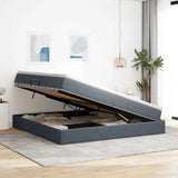 Letto con contenitore e materasso Grigio scuro 200 x 200 cm