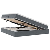 Letto con contenitore e materasso Grigio scuro 200 x 200 cm