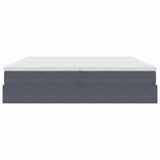 Letto con contenitore e materasso Grigio scuro 200 x 200 cm
