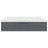 Letto con contenitore e materasso Grigio scuro 200 x 200 cm