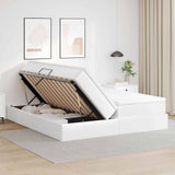Letto con contenitore e materasso Bianco 180 x 200 cm