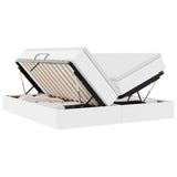 Letto con contenitore e materasso Bianco 180 x 200 cm