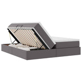 Letto con contenitore e materasso Grigio 180 x 200 cm