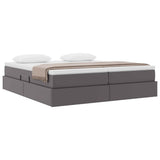 Letto con contenitore e materasso Grigio 180 x 200 cm