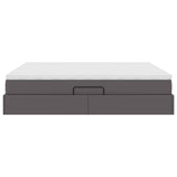 Letto con contenitore e materasso Grigio 180 x 200 cm