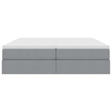 Letto con contenitore e materasso Grigio chiaro 180 x 200 cm