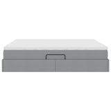 Letto con contenitore e materasso Grigio chiaro 180 x 200 cm