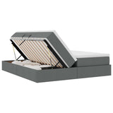 Letto con contenitore e materasso Grigio scuro 180 x 200 cm