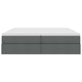 Letto con contenitore e materasso Grigio scuro 180 x 200 cm