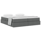 Letto con contenitore e materasso Grigio scuro 180 x 200 cm