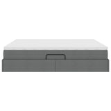 Letto con contenitore e materasso Grigio scuro 180 x 200 cm