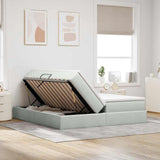 Letto con contenitore e materasso Grigio chiaro 180 x 200 cm