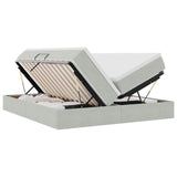 Letto con contenitore e materasso Grigio chiaro 180 x 200 cm