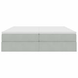 Letto con contenitore e materasso Grigio chiaro 180 x 200 cm