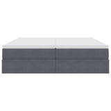 Letto con contenitore e materasso Grigio scuro 180 x 200 cm