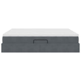 Letto con contenitore e materasso Grigio scuro 180 x 200 cm