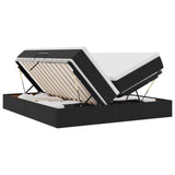 Letto con contenitore e materasso Nero 180 x 200 cm Velluto