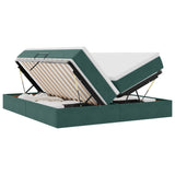 Letto con contenitore e materasso Verde Scuro 180 x 200 cm