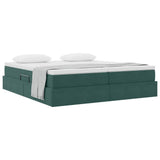 Letto con contenitore e materasso Verde Scuro 180 x 200 cm