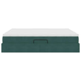 Letto con contenitore e materasso Verde Scuro 180 x 200 cm