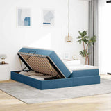 Letto con contenitore e materasso Blu Scuro 180 x 200 cm