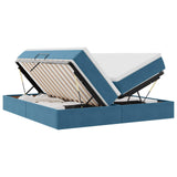 Letto con contenitore e materasso Blu Scuro 180 x 200 cm