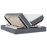 Letto con contenitore e materasso Grigio scuro 200 x 200 cm
