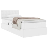 Letto con contenitore e materasso Bianco Puro 90 x 190 cm