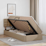 Letto con contenitore e materasso Cappuccino 90 x 190 cm