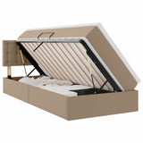 Letto con contenitore e materasso Cappuccino 90 x 190 cm