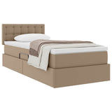 Letto con contenitore e materasso Cappuccino 90 x 190 cm
