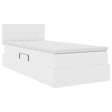 Letto con contenitore e materasso Bianco Puro 90 x 200 cm