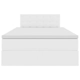 Letto con contenitore e materasso Bianco Puro 120 x 200 cm