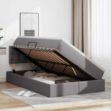 Letto con contenitore e materasso Grigio 120 x 200 cm