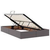 Letto con contenitore e materasso Grigio 120 x 200 cm