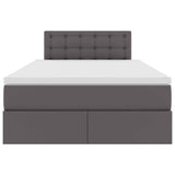 Letto con contenitore e materasso Grigio 120 x 200 cm