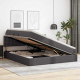 Letto con contenitore e materasso Grigio 160 x 200 cm
