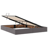 Letto con contenitore e materasso Grigio 160 x 200 cm