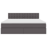 Letto con contenitore e materasso Grigio 160 x 200 cm
