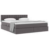Letto con contenitore e materasso Grigio 160 x 200 cm