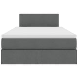 Letto con contenitore e materasso Grigio scuro 120 x 190 cm