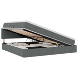 Letto con contenitore e materasso Grigio scuro 200 x 200 cm